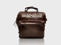 McFermoir Visiten-Rucksack Zipper Dunkelbraun