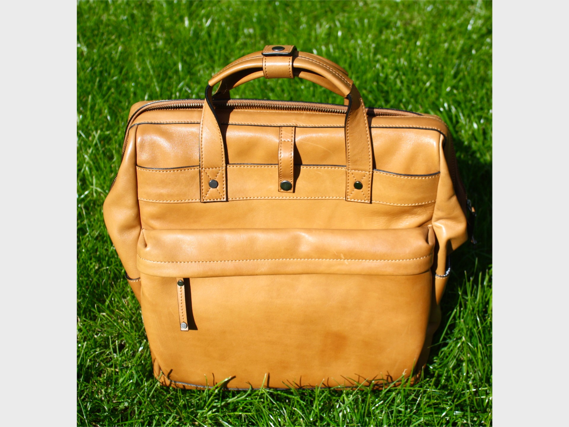 McFermoir zipper cognac op gras