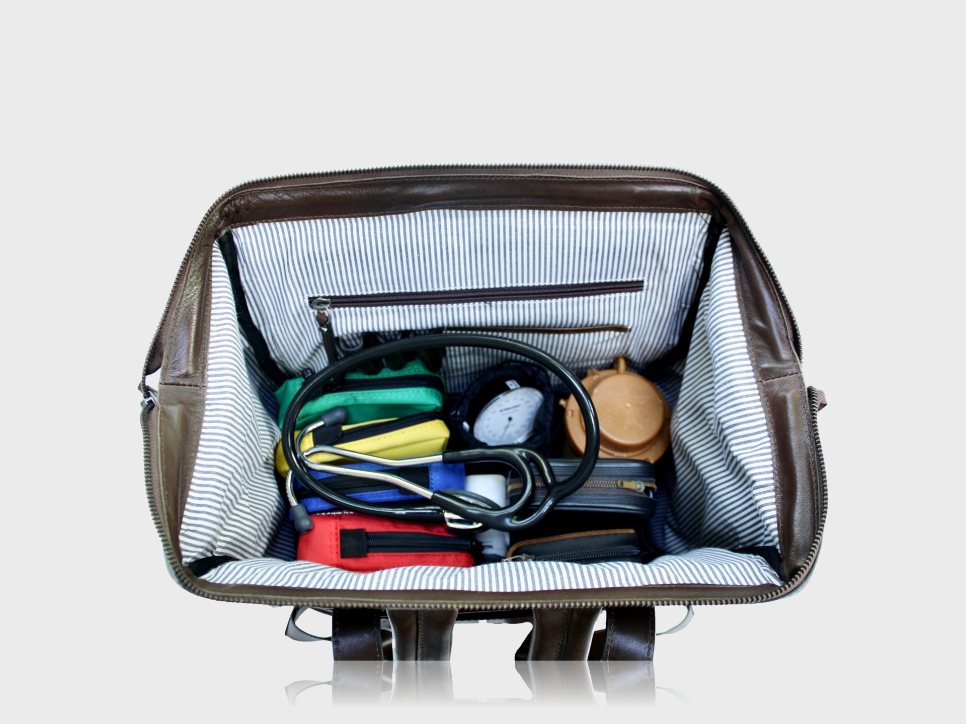 McFermoir zipper donkerbruin met instrumenten