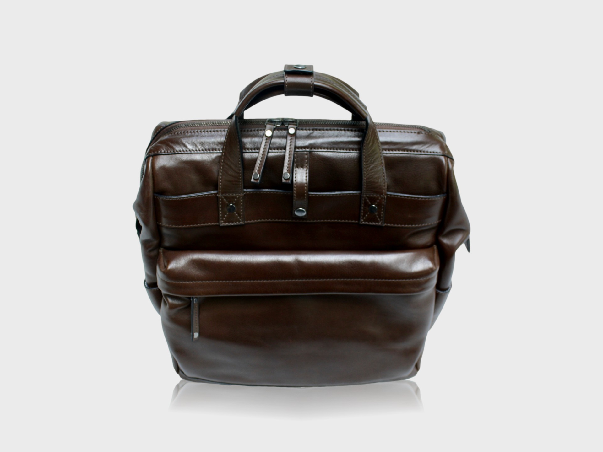 McFermoir zipper donkerbruin voorzijde