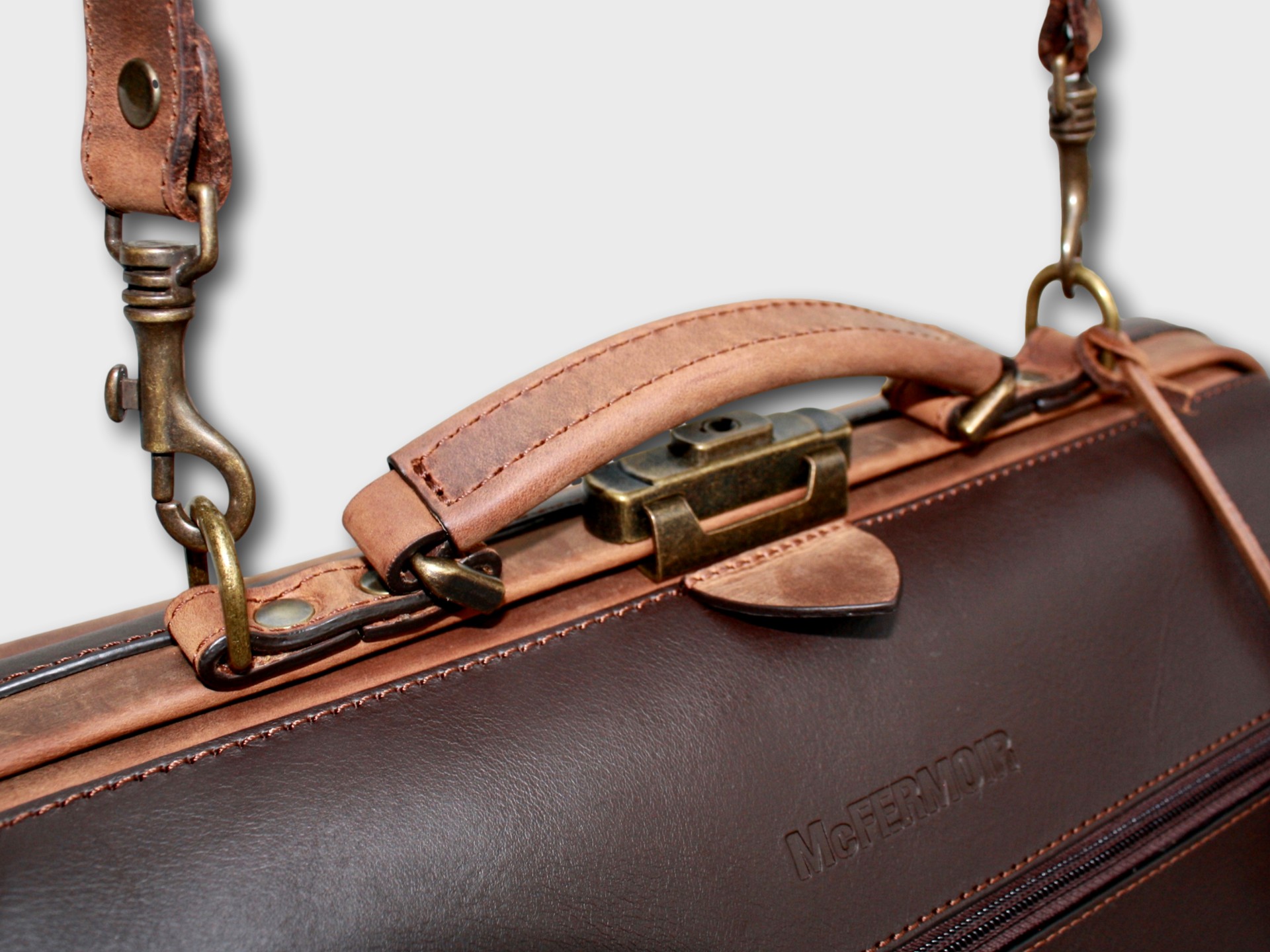 McFermoir Arzttasche A4 Wout 133014-73 Dark Brown mit Ranger – Bild 22