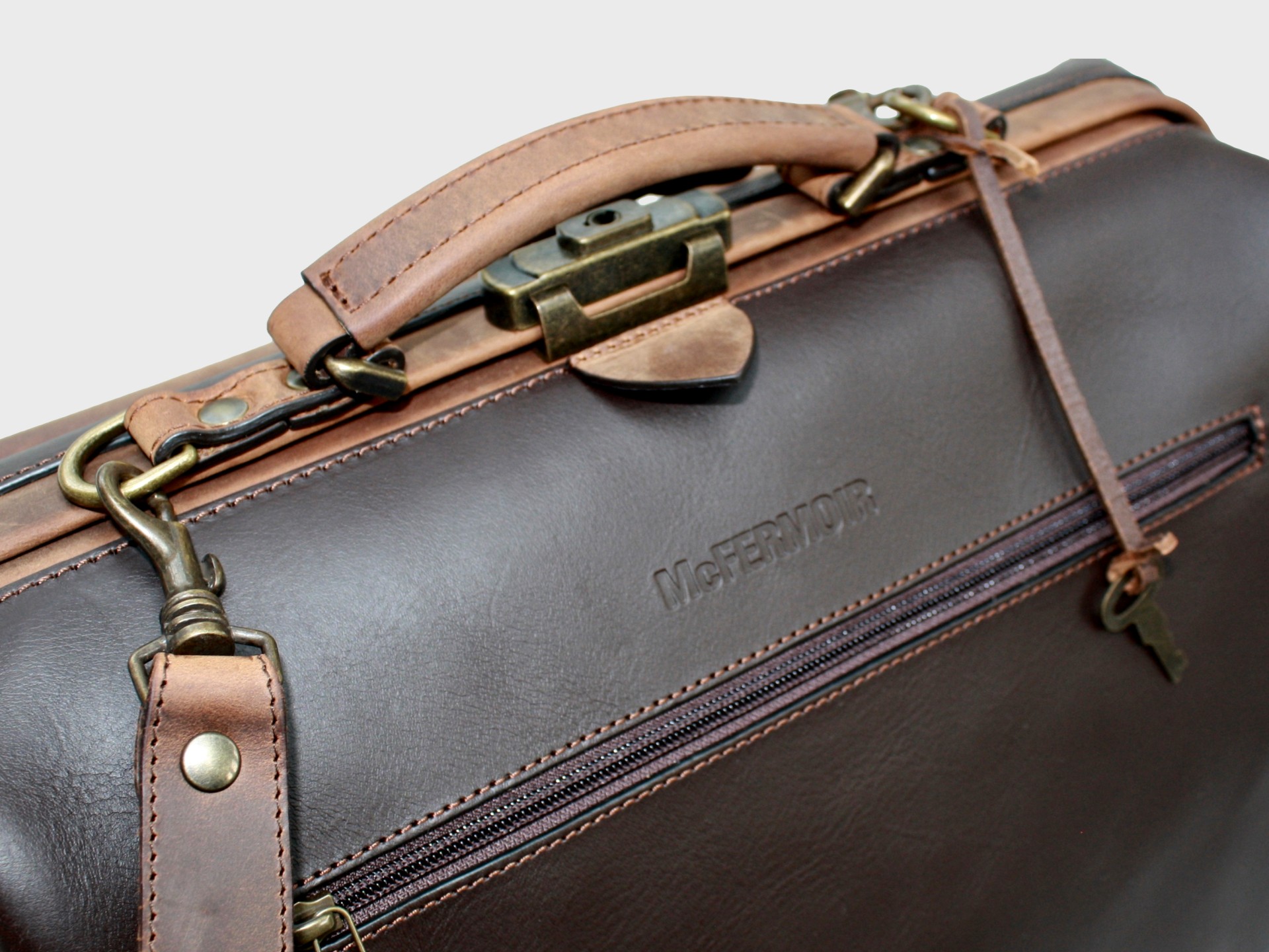 McFermoir Arzttasche A4 Wout 133014-73 Dark Brown mit Ranger – Bild 35