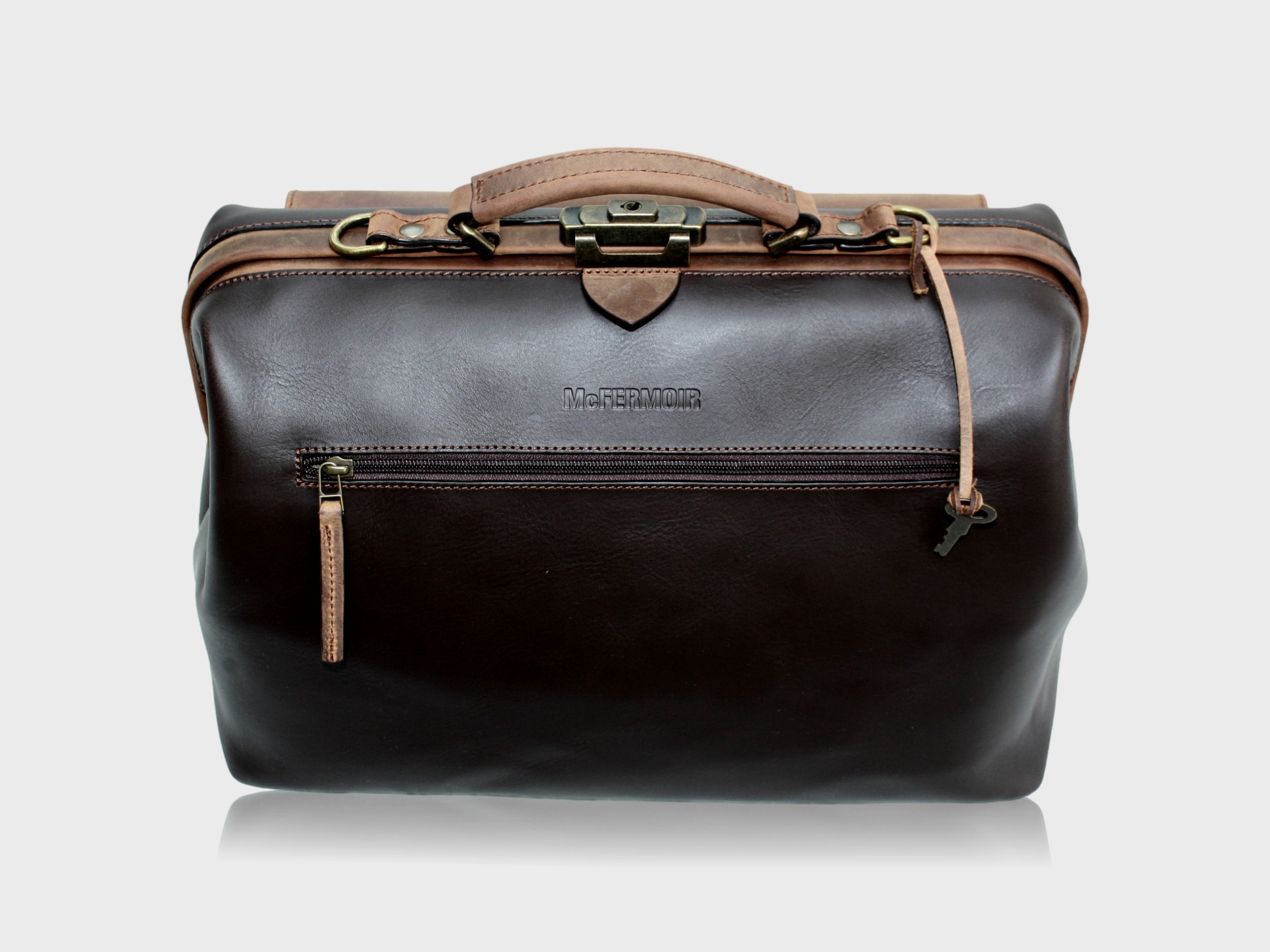 McFermoir Arzttasche A4 Wout 133014-73 Dark Brown mit Ranger – Bild 14